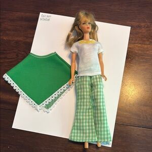 Barbie green plaid outfit vintage